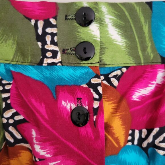 Cristin Stevens Skirt Women's Medium Tropical Floral Pockets Vintage Colorful - Picture 3 of 9